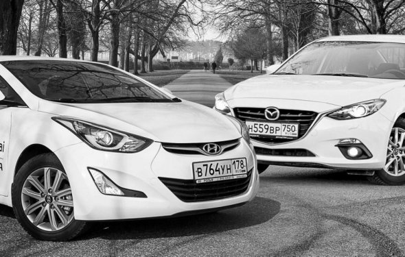 Тест-драйв Mazda 3 против Hyundai Elantra: кто на свете всех